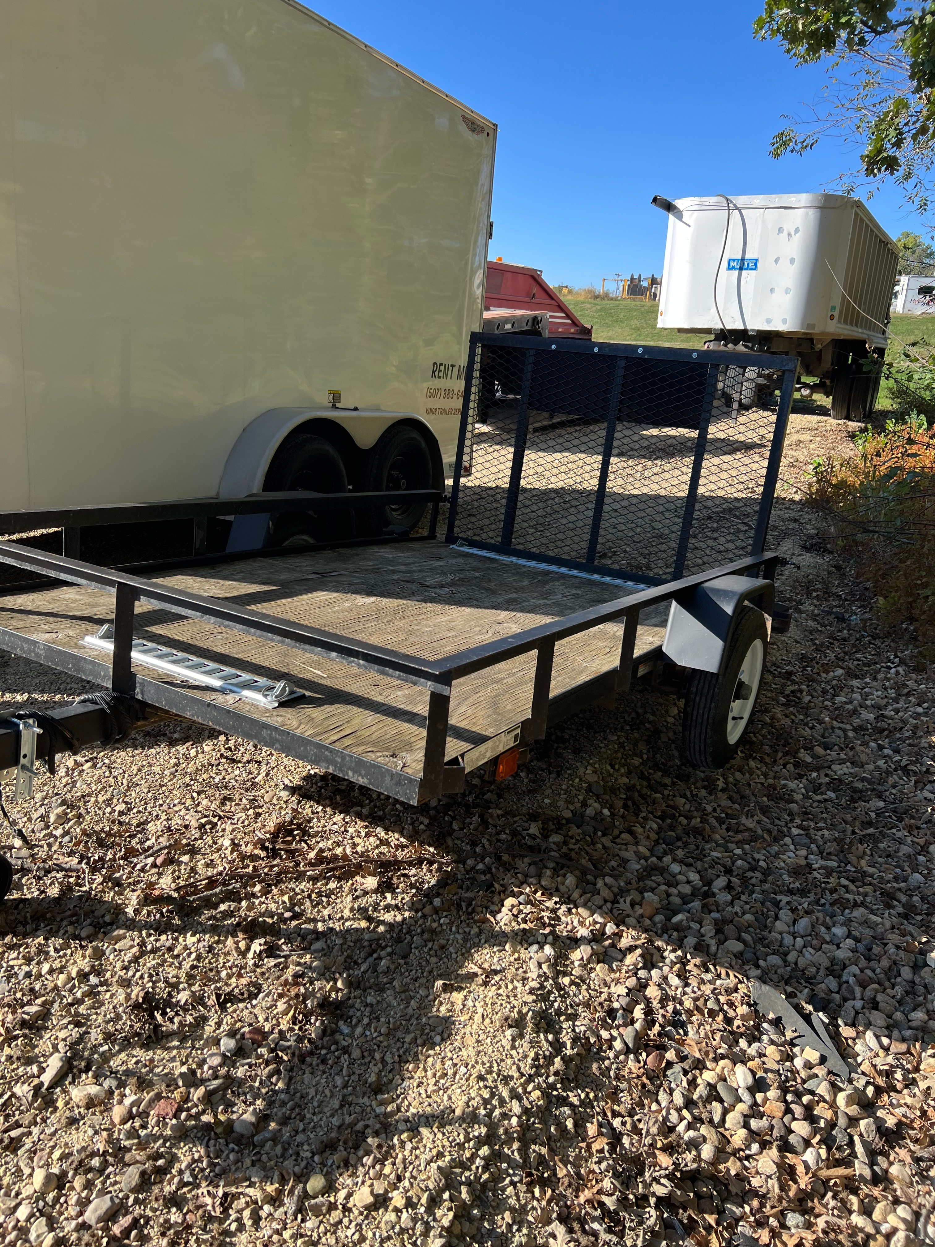 5x8ft utility trailer rental for everyday hauling and moving in Albert Lea, Minnesota